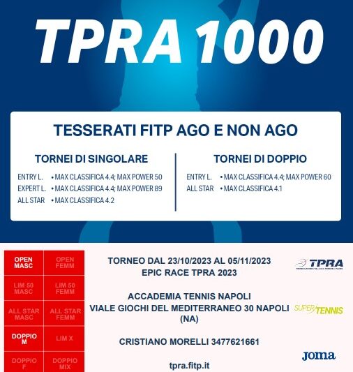 ARRIVA IL TPRA 1000, sarà una festa in casa Accademia